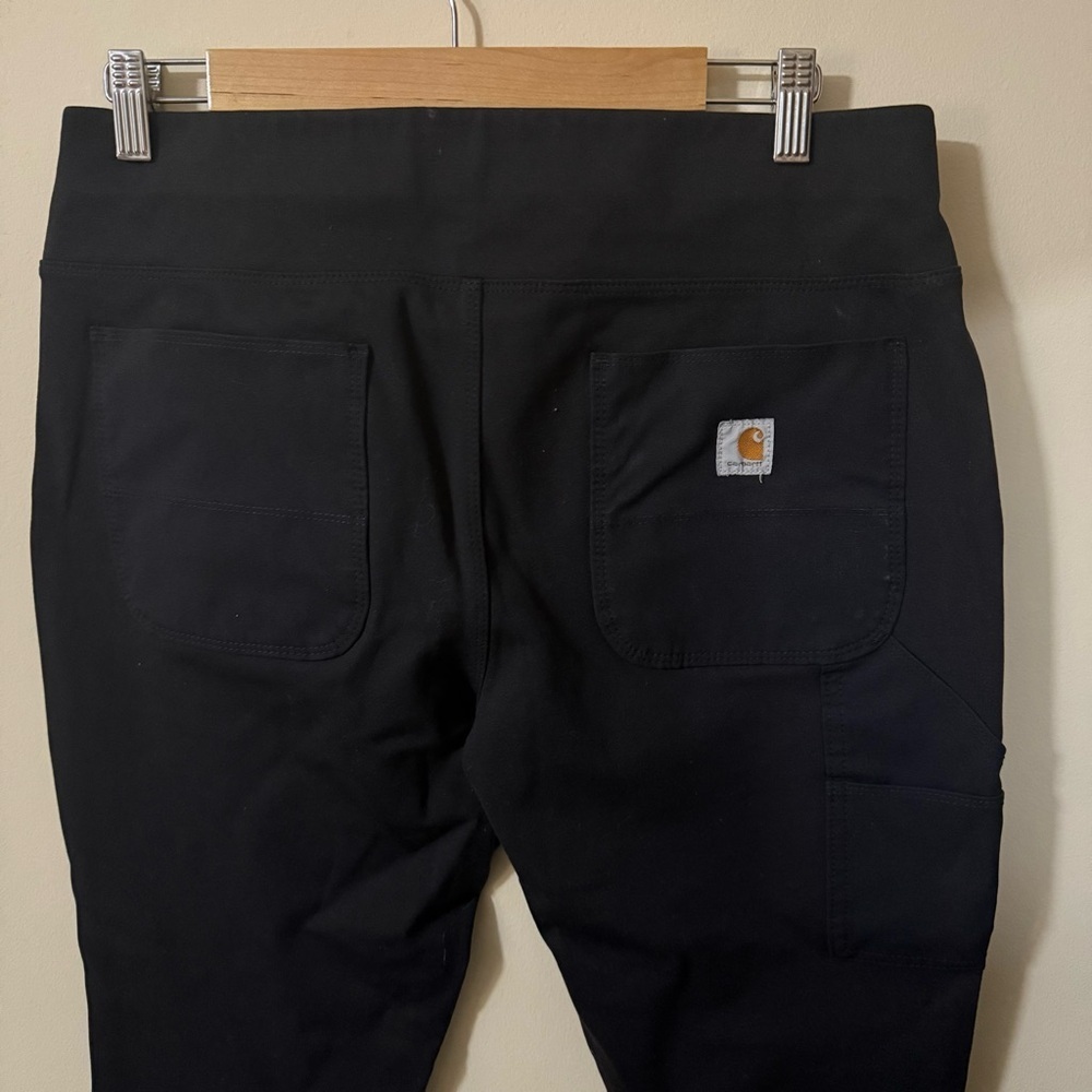 Carhartt Womens Brown / Gray Fitted Pants Size Large Work Wear - Picture 2 of 10